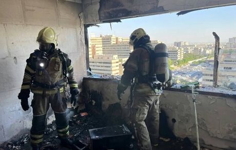آتش سوزی در شهرک اکباتان تهران