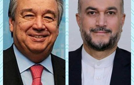 وزیر امور خارجه با دبیر کل سازمان مل گفت و گو کرد / موضوعات: لغو تحریم‌ها، یمن و افغنستان