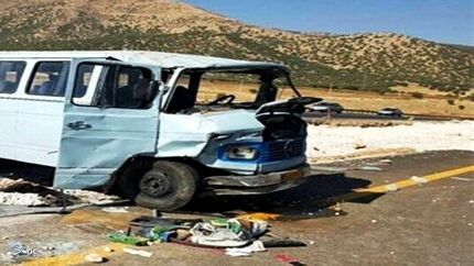 در تصادف سرویس مدرسه، ۱۱ دانش‌آموز دختر مهابادی مصدوم شدند