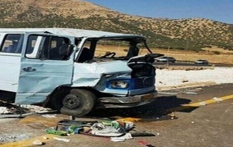در تصادف سرویس مدرسه، ۱۱ دانش‌آموز دختر مهابادی مصدوم شدند