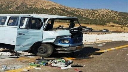 در تصادف سرویس مدرسه، ۱۱ دانش‌آموز دختر مهابادی مصدوم شدند