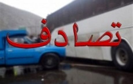 ۸ فوتی و مصدوم در تصادف اتوبوس با نیسان آبی