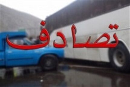 ۸ فوتی و مصدوم در تصادف اتوبوس با نیسان آبی