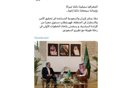 عراقچی: ایران و عربستان می‌توانند امنیت منطقه را تثبیت کنند