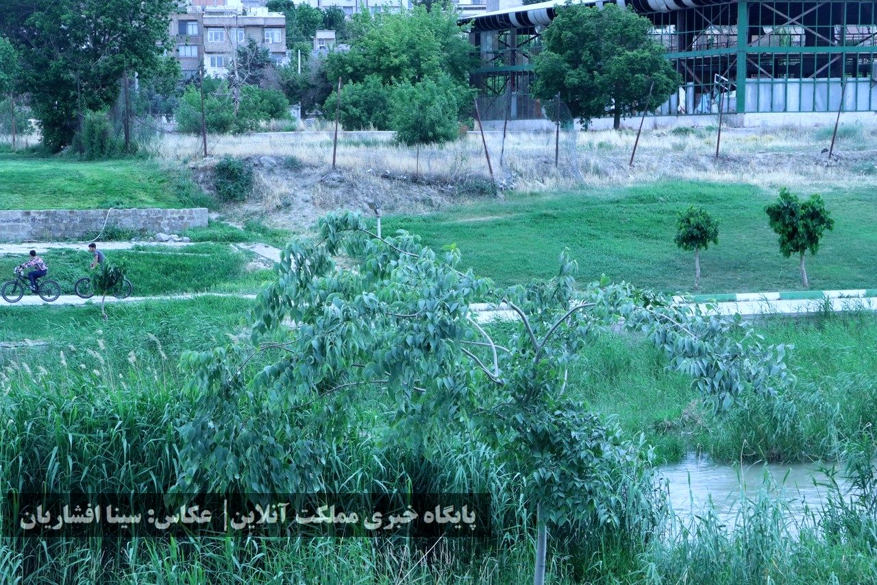 رودخانه‌ای به حال خود رهاشده در میان ارومیه
