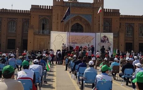 نواختن زنگ «ایثار و مقاومت» در ۶ مهر