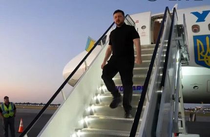 رئیس جمهور اوکراین وارد آمریکا شد