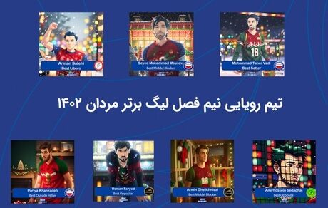 تیم منتخب دور رفت لیگ برتر والیبال اعلام شد