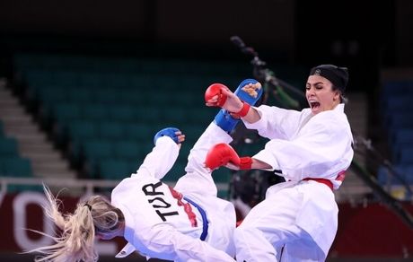کاراته المپیک ۲۰۲۰توکیو/ شکست سارا بهمنیار در دومین مبارزه