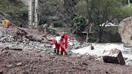 سیلاب در جاده چالوس