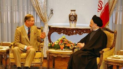تصویری تاریخی از تنها دیدار پادشاه جدید انگلیس با رئیس جمهوری از ایران