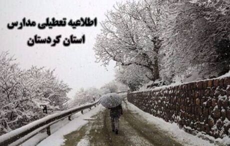 برف، برخی مدارس استان کردستان را تعطیل کرد