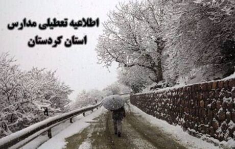 برف، برخی مدارس استان کردستان را تعطیل کرد