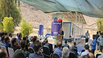 افتتاح طرح آبرسانی به شهرستان قیر و کارزین