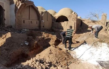 آغاز عملیات اجرایی مرمت تیمچه علیخان  کوهبنان