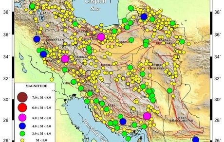 ۴ استانی که بیشترین زمین لرزه‌های بزرگتر از ۵ را تجربه کردند