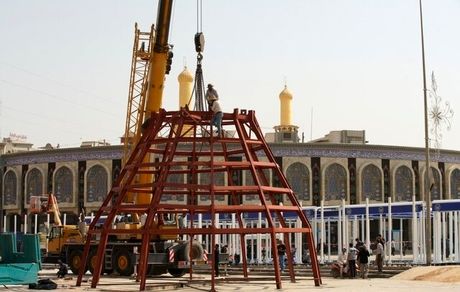 آماده‌سازی جوار حرم امام حسین (ع) برای اربعین