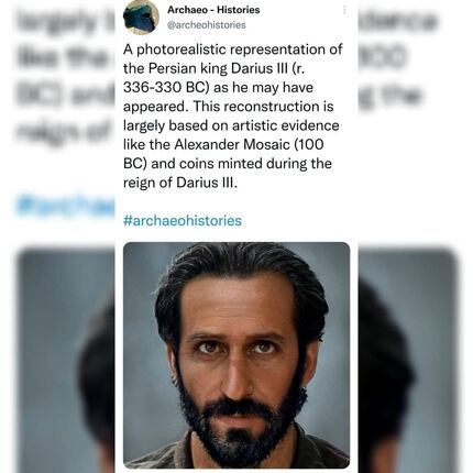 عکس بازسازی شده داریوش سوم