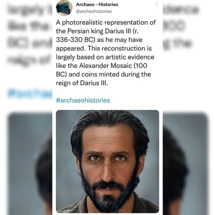 عکس بازسازی شده داریوش سوم
