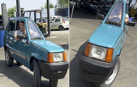 باریکترین خودروی جهان فقط نیم متر عرض دارد