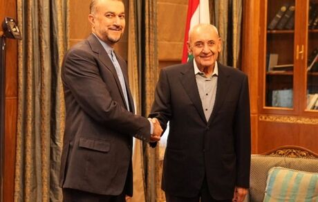 دیدار وزیر امور خارجه با رئیس مجلس لبنان