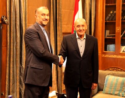 دیدار وزیر امور خارجه با رئیس مجلس لبنان
