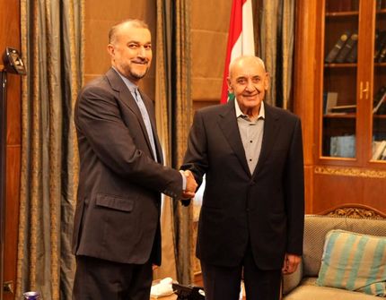 دیدار وزیر امور خارجه با رئیس مجلس لبنان