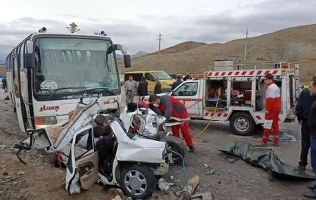 ۳۴ فوتی و حادثه دیده در حادثه تصادف اتوبوس در محور ارومیه سلماس