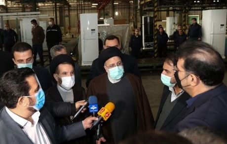 بازدید رئیس جمهور از کارخانه یخچال‌سازی بوژان لرستان