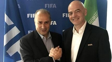 رئیس فیفا از رئیس فدراسیون فوتبال ایران تشکر کرد