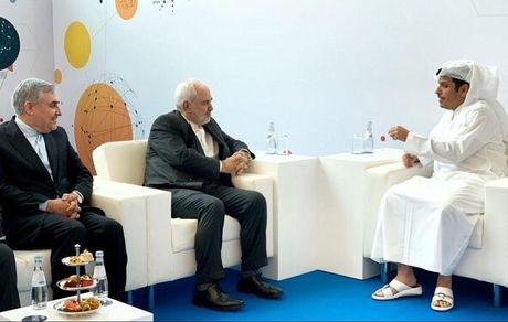 دیدار وزیر خارجه قطر با ظریف در حاشیه نشست منطقه‌ای کنفرانس مونیخ