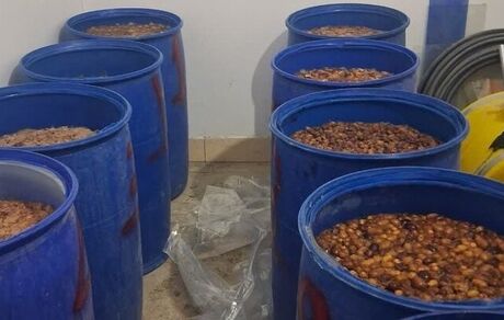 کشف ۲۵۰۰ لیتر مشروبات الکلی دست‌ساز در یکی از روستاهای تفت