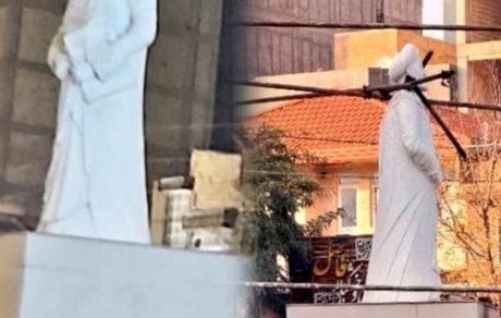 تبدیل شدن مجسمه سعدی به پایه در ارومیه / شهرداری ارومیه: با پیمانکار برخورد شد