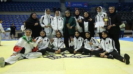 قهرمانی دختران تکواندوکار کشورمان در آسیا
