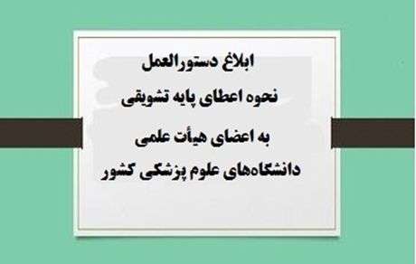 تدوین و ابلاغ دستورالعمل جدید پایه‌های تشویقی اعضای هیات علمی 