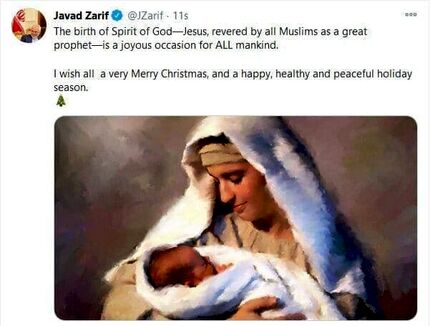 وزیر امور خارجه، میلاد حضرت مسیح را تبریک گفت