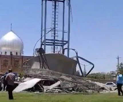 المان میدان امام حسن(ع) بروجرد فروریخت / دلیل: عدم استحکام سازه