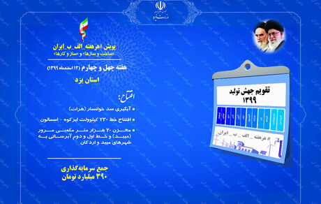 افتتاح ۴ پروژه بزرگ صنعت آب و برق در استان یزد تا لحظاتی دیگر