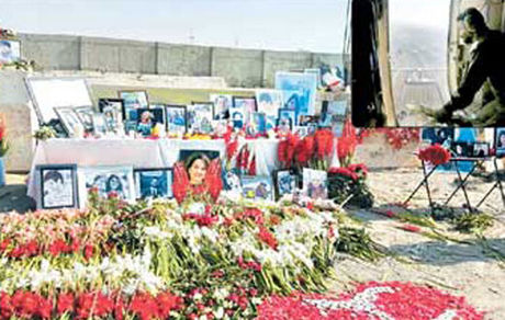 محل سقوط هواپیمای اوکراینی گلباران شد