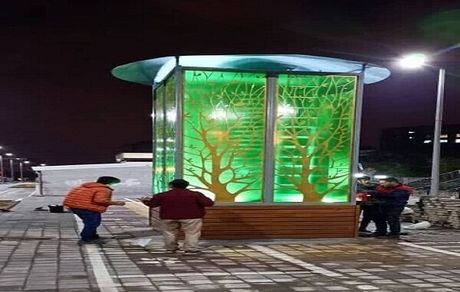 نصب نخستین درخت مصنوعی در تبریز