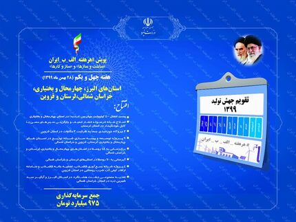 فردا، افتتاح ۲۴ پروژه آب و برق در قالب طرح #هرهفته_الف_ب_ایران