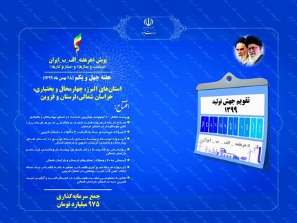 فردا، افتتاح ۲۴ پروژه آب و برق در قالب طرح #هرهفته_الف_ب_ایران