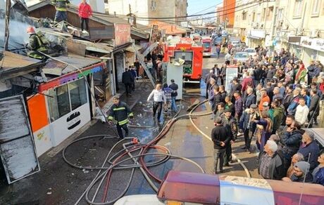آتش‌سوزی یک پاساژ تجاری در زاهدان مهارشد