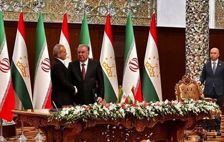 امضای بیانیه مشترک رئسای جمهوری ایران و تاجیکستان