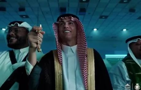 رونالدو و ستارگان النصر با لباس عربی در کلیپ جشن روز عربستان