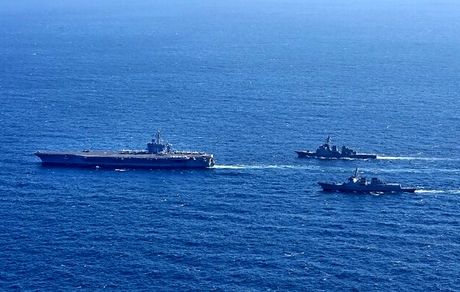 رزمایش دریایی مشترک آمریکا، ژاپن و کره جنوبی در پاسخ به کره شمالی