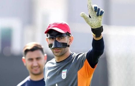 بیرانوند با محافظ صورت به تمرین تیم ملی بازگشت