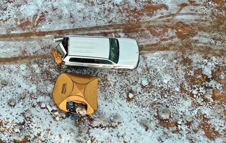 برف در شمال عربستان