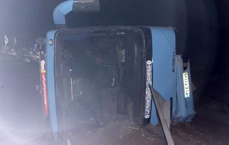 ترمز بریدن عامل احتمالی حادثه خونین واژگونی اتوبوس دانش آموزان کرمانی