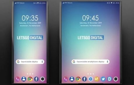 موبایل تاشویی که از ۲ جهت امتداد می یابد